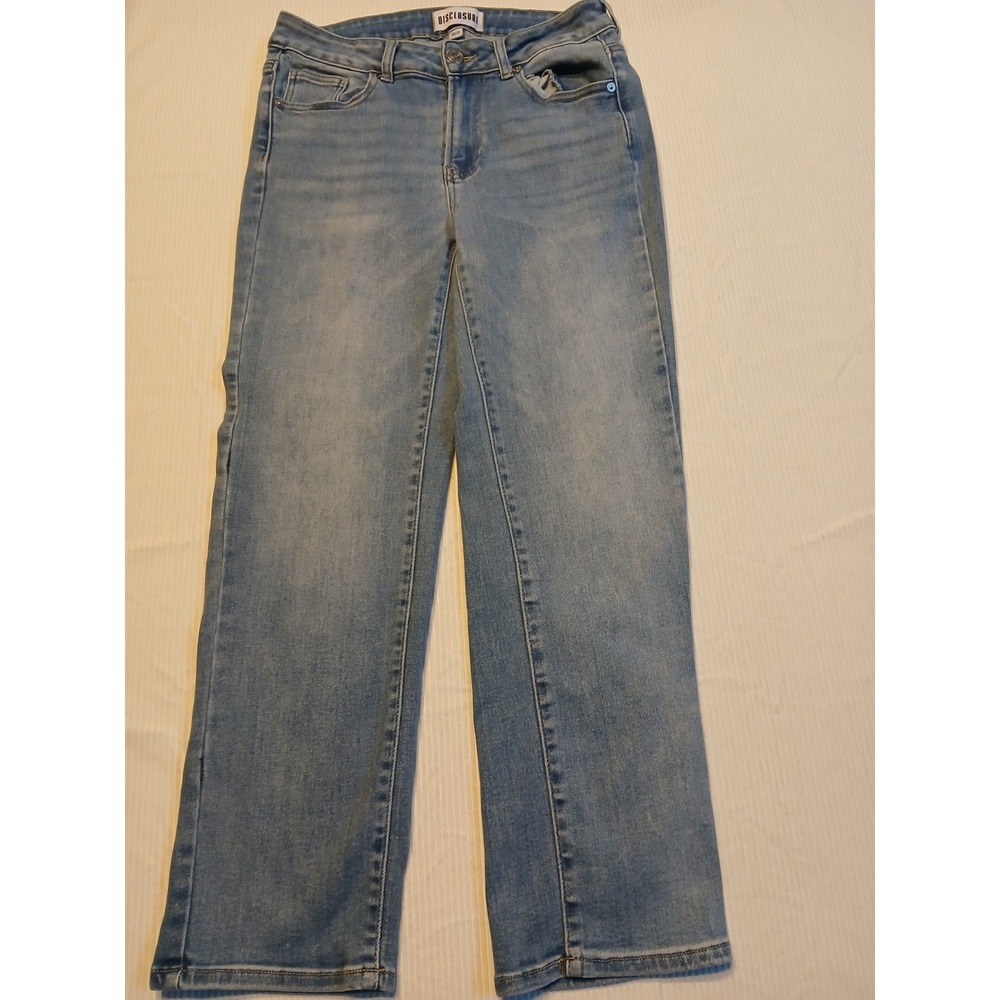 Disclosure Jeans Womens 13/31 Blue Mid Rise Straight Leg Denim
